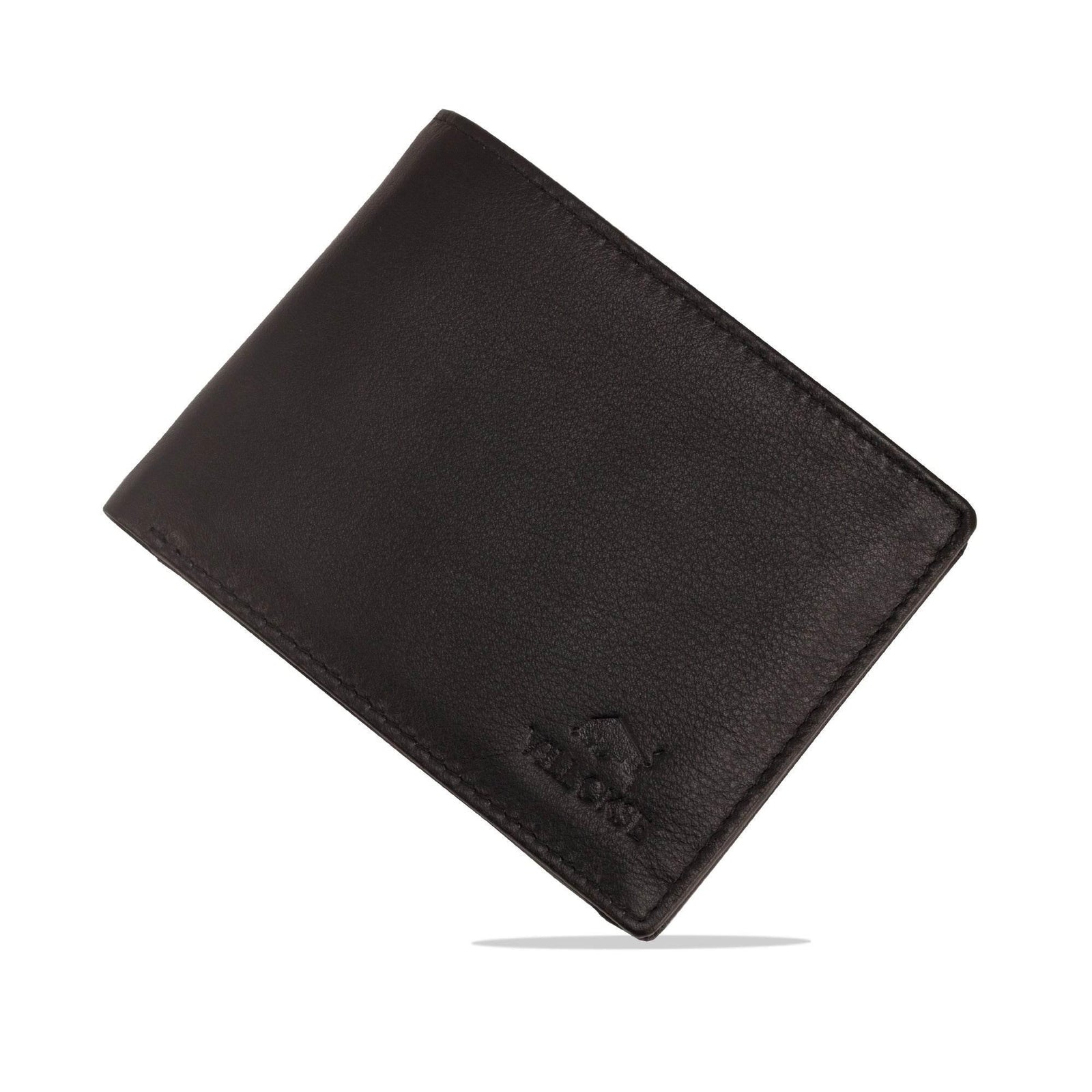 vilrose-leather-wallet-black-angled-closed-view - VILL OKSE