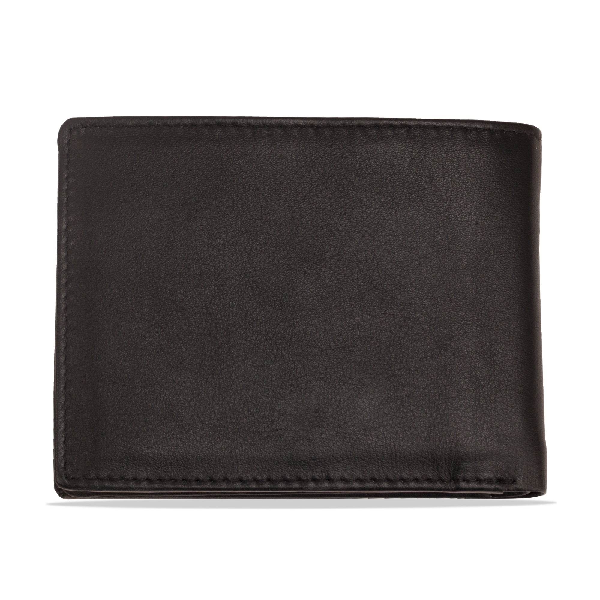 David - RFID Protected Genuine Leather Wallet - Black Nappa - VILL OKSE