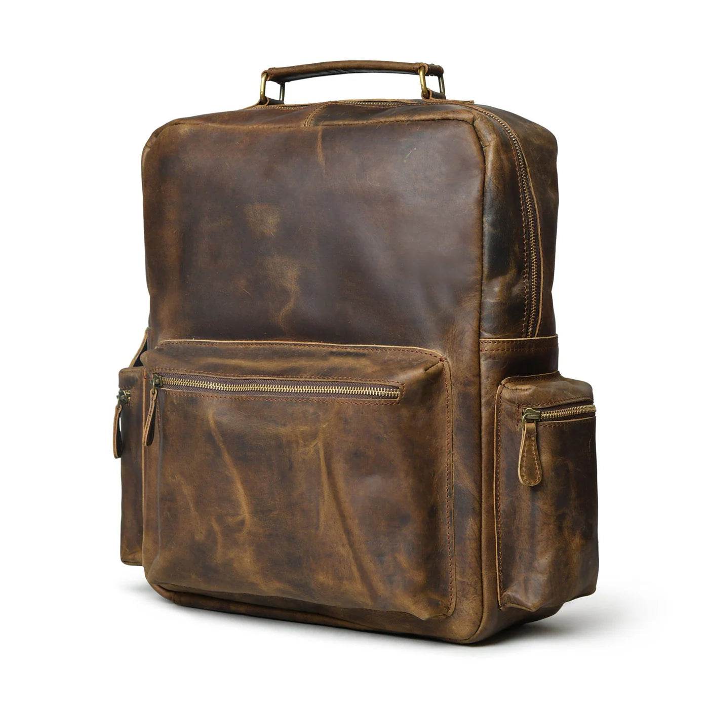 The Barclay - Genuine Leather Backpack - Oak Brown Hunter - VILL OKSE
