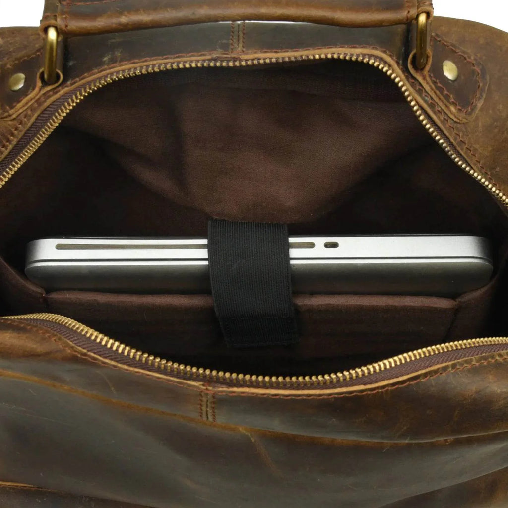 The Barclay - Genuine Leather Backpack - Oak Brown Hunter - VILL OKSE