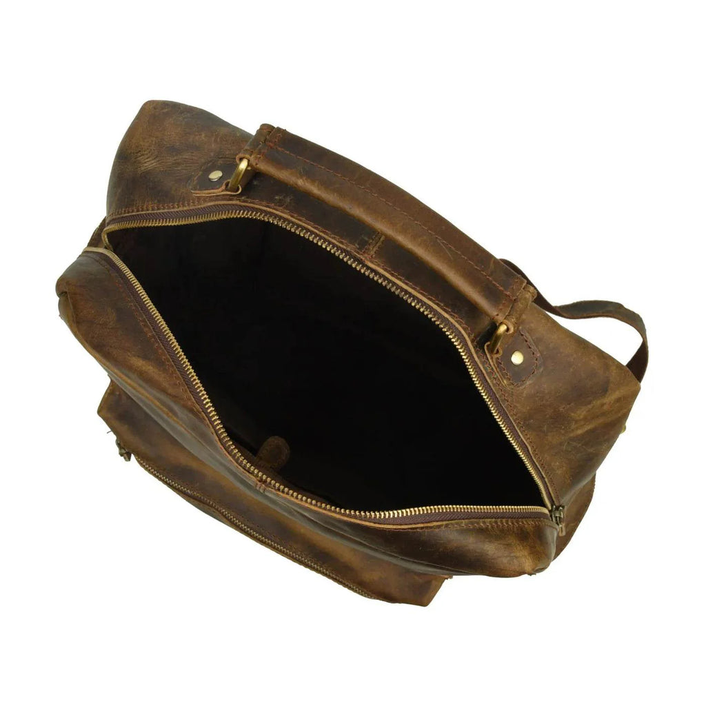 The Barclay - Genuine Leather Backpack - Oak Brown Hunter - VILL OKSE