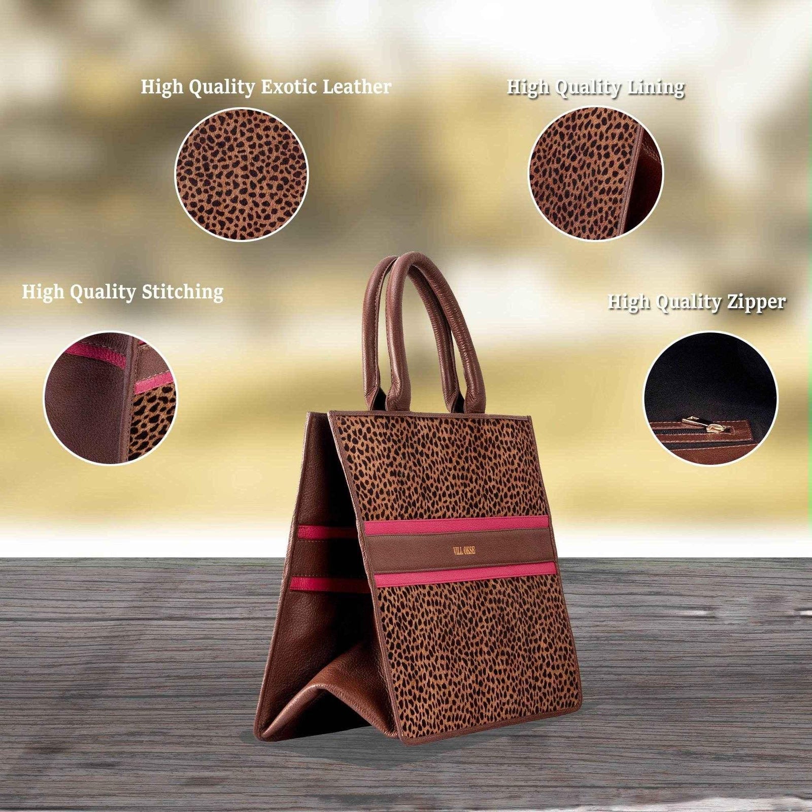 vll-osee-tote-bag-exotic-leather-stitching-zipper-detail - VILL OKSE