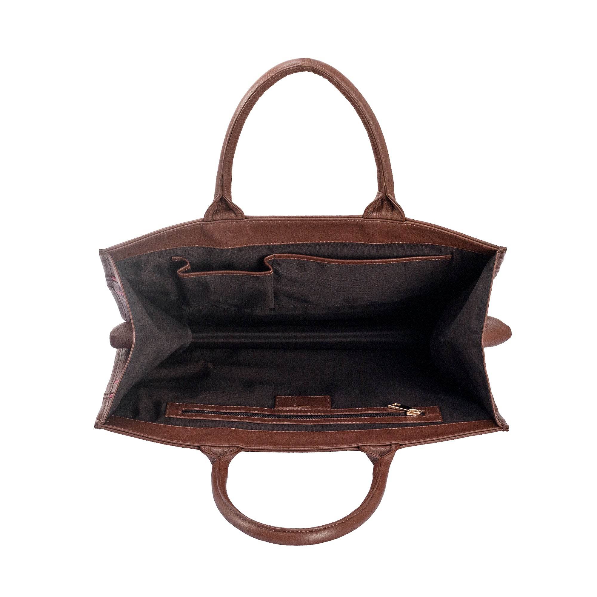 Leah - Genuine Leather Tote bag - Cheetah Hairon - VILL OKSE