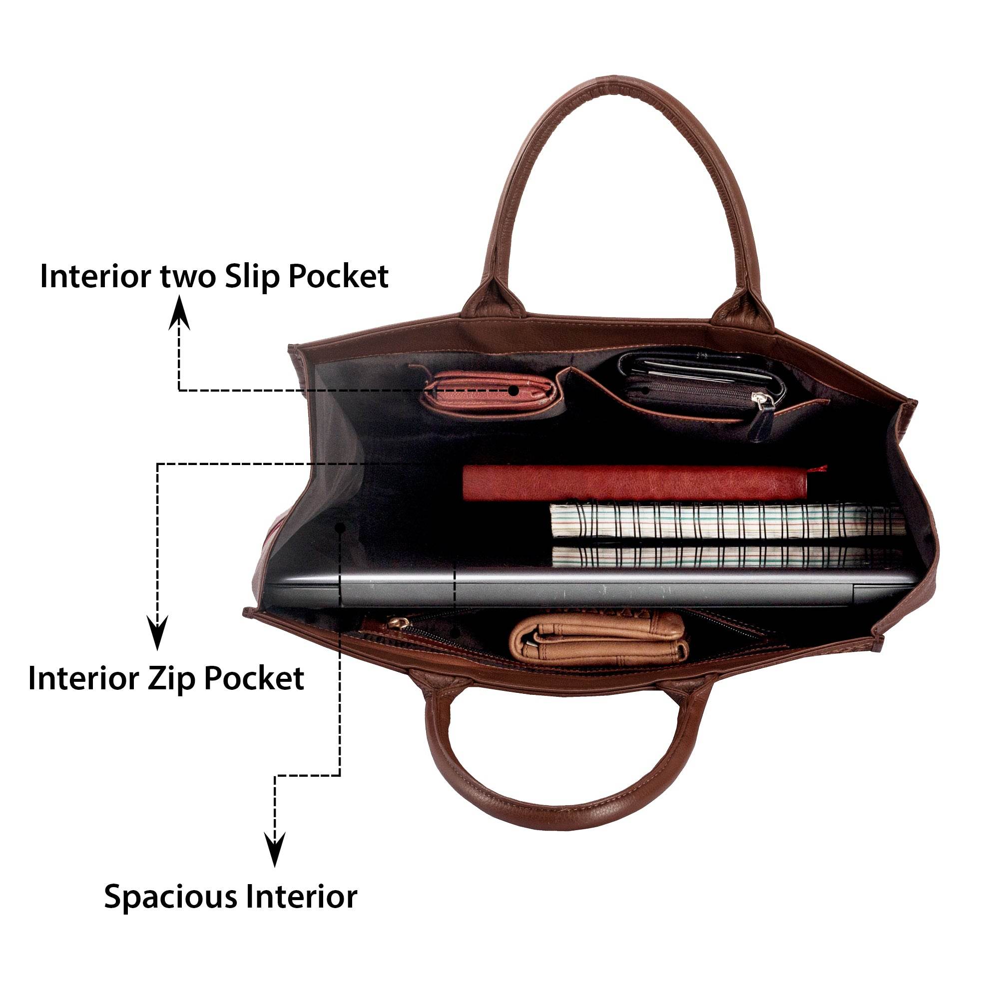 Leah - Genuine Leather Tote bag - Cheetah Hairon - VILL OKSE