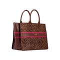 Leah - Genuine Leather Tote bag - Cheetah Hairon - VILL OKSE