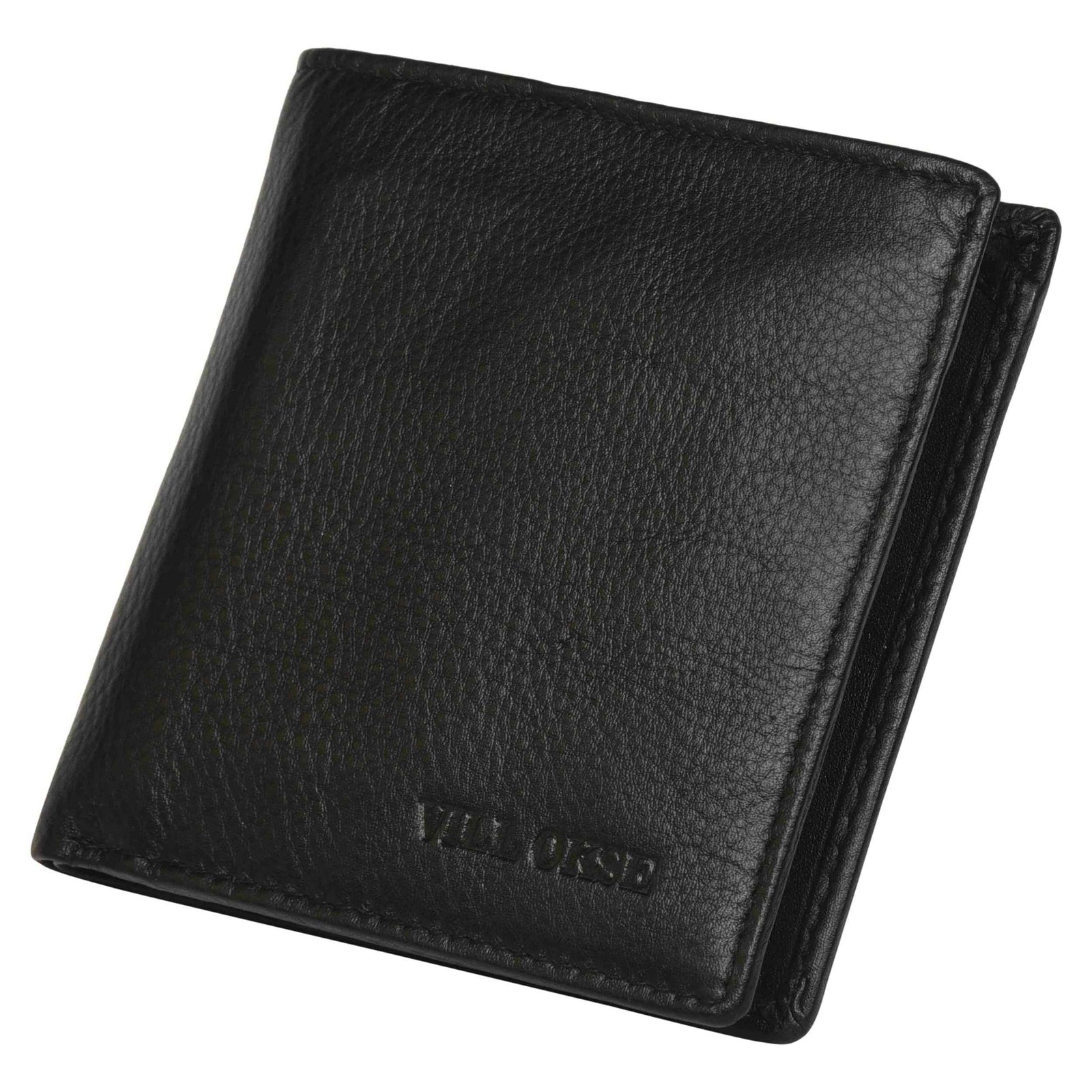 vzl-leather-wallet-black-folded-front - VILL OKSE