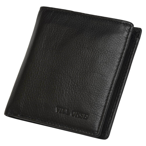 The California - RFID Protected Leather Wallet - Black Nappa - VILL OKSE