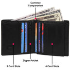 vzl-leather-wallet-card-slots-zipper-pocket - VILL OKSE