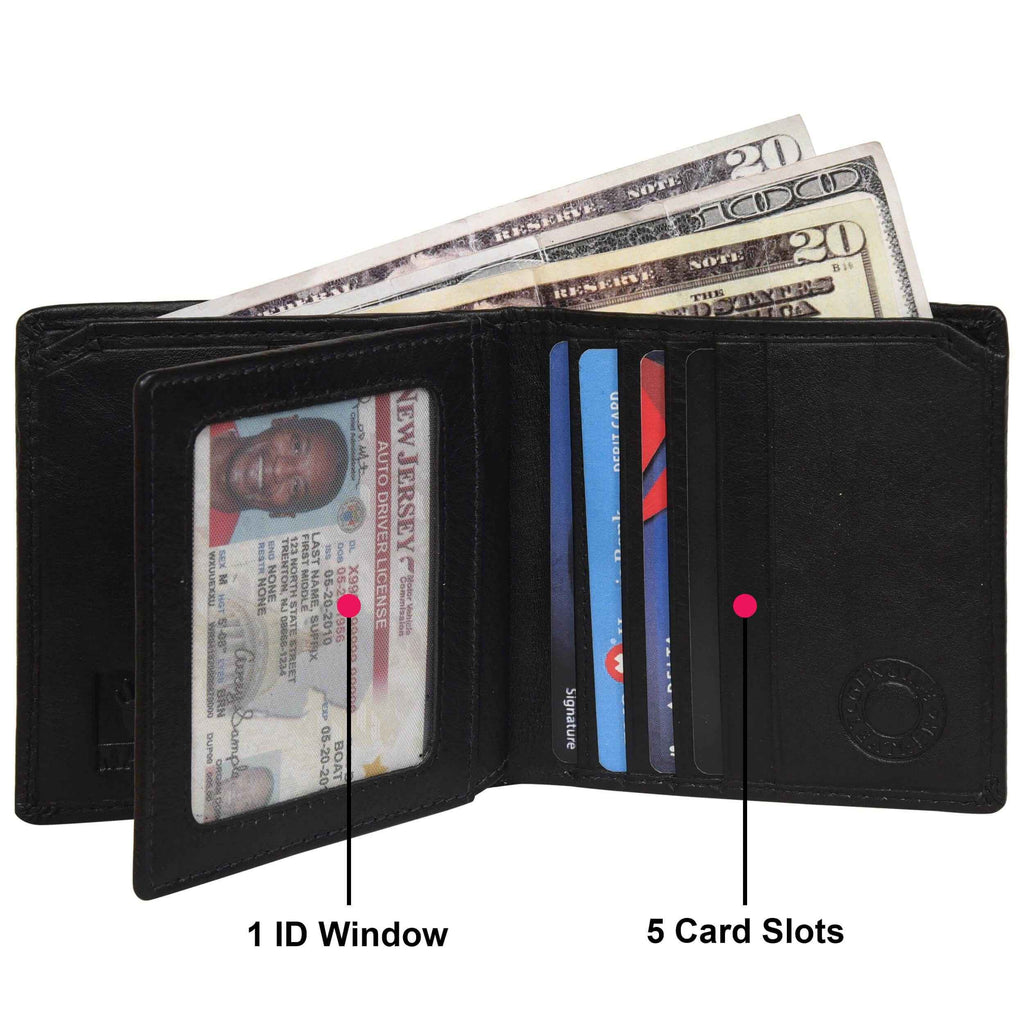 vzl-leather-wallet-id-window-5-card-slots - VILL OKSE