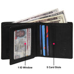 vzl-leather-wallet-id-window-5-card-slots - VILL OKSE