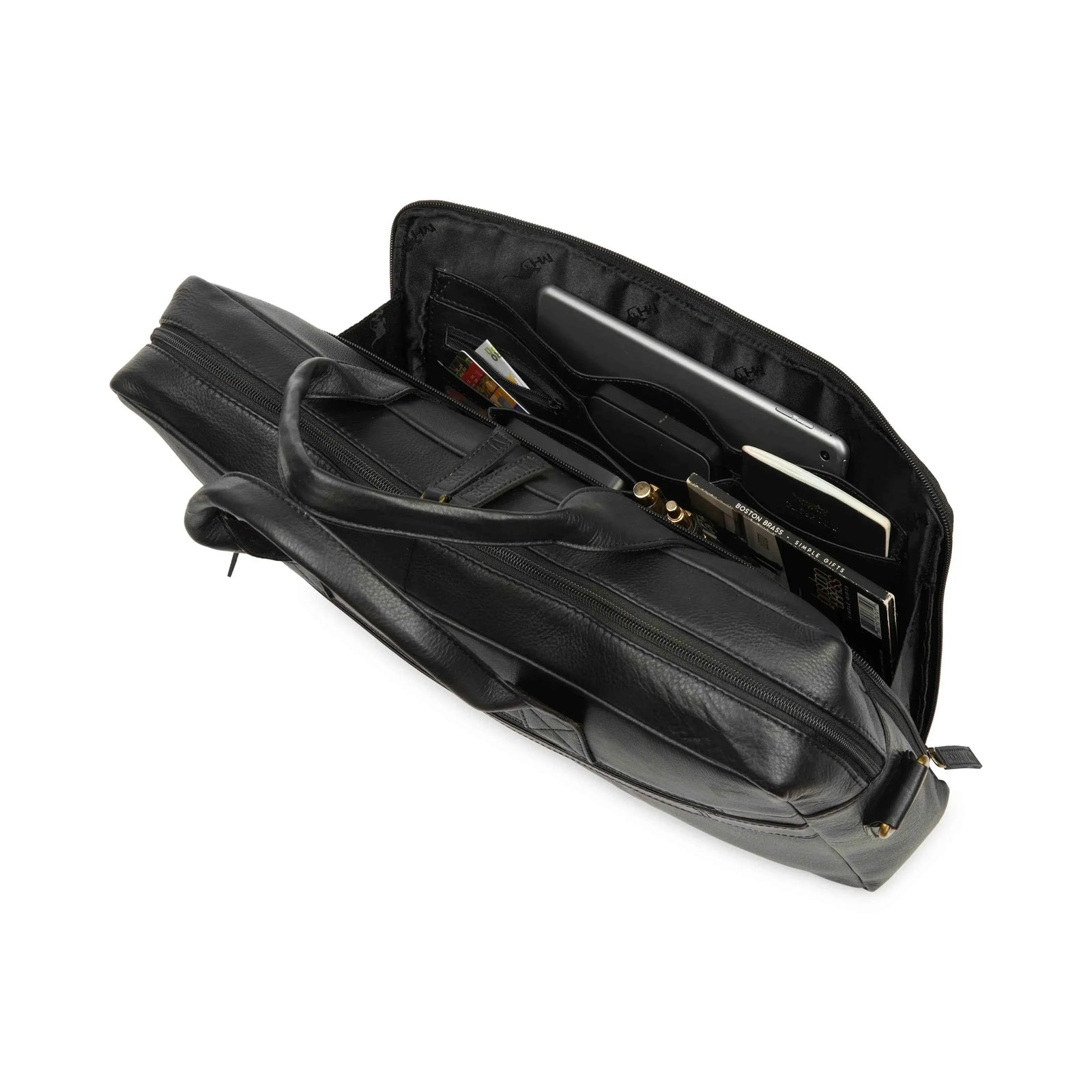 wildcase-nappa-leather-laptop-bag-open-top-view - VILL OKSE