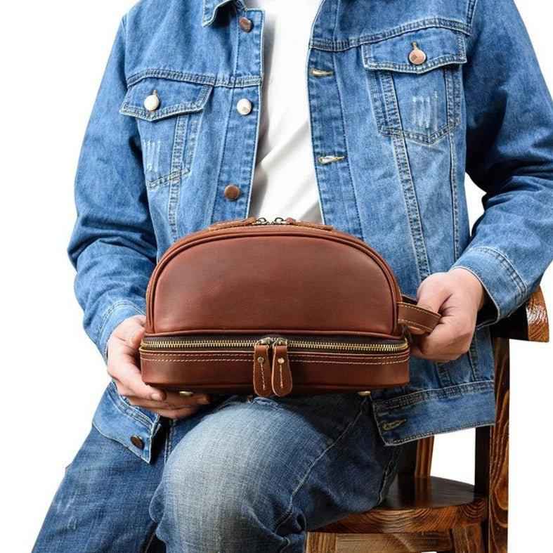 cognac VT toiletry bag